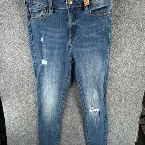 True Religion Halle Mid Rise Super Skinny Jeans Stretch Size 28x27.5 Blue Urban